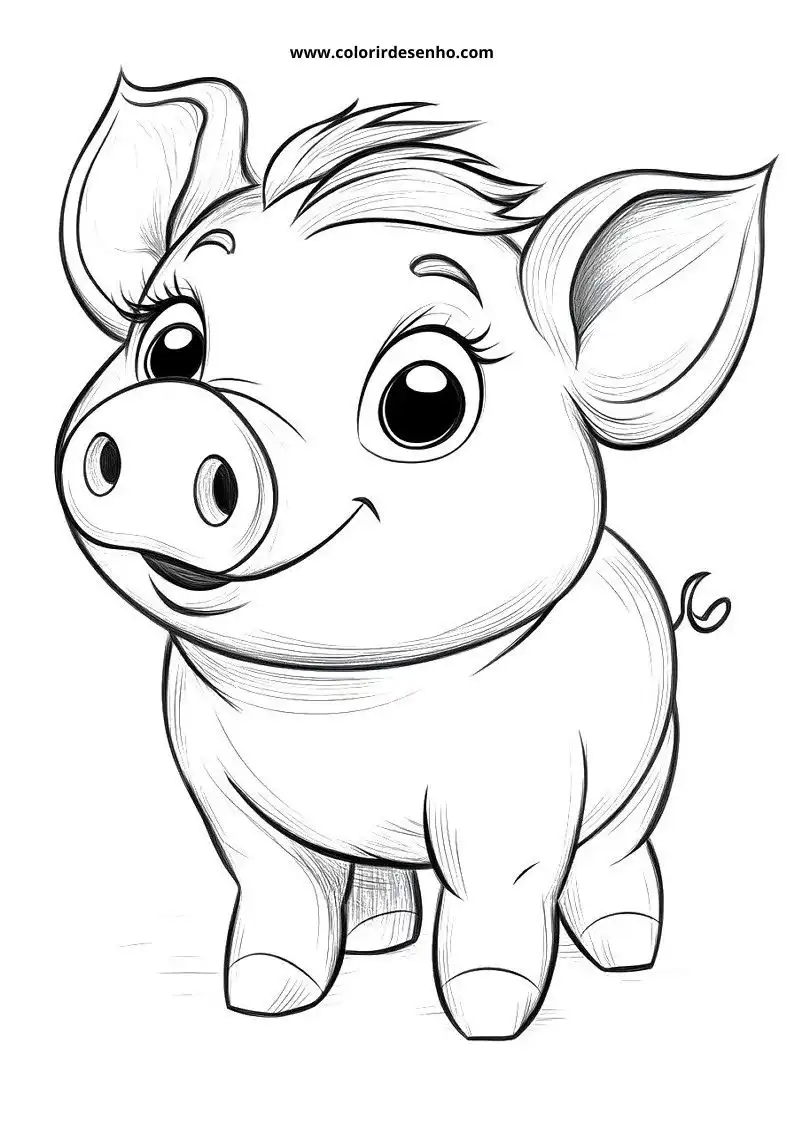 Free Printable Pig Coloring Pages in PDF 5