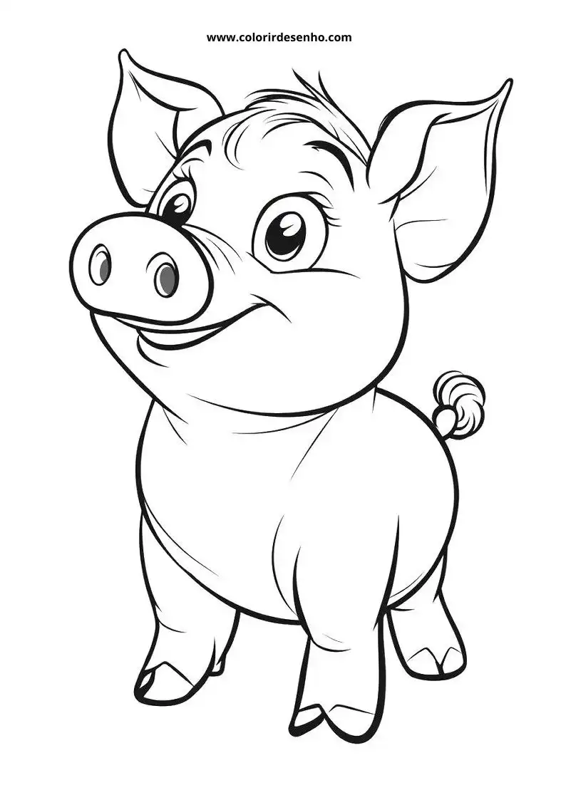 Free Printable Pig Coloring Pages in PDF 6