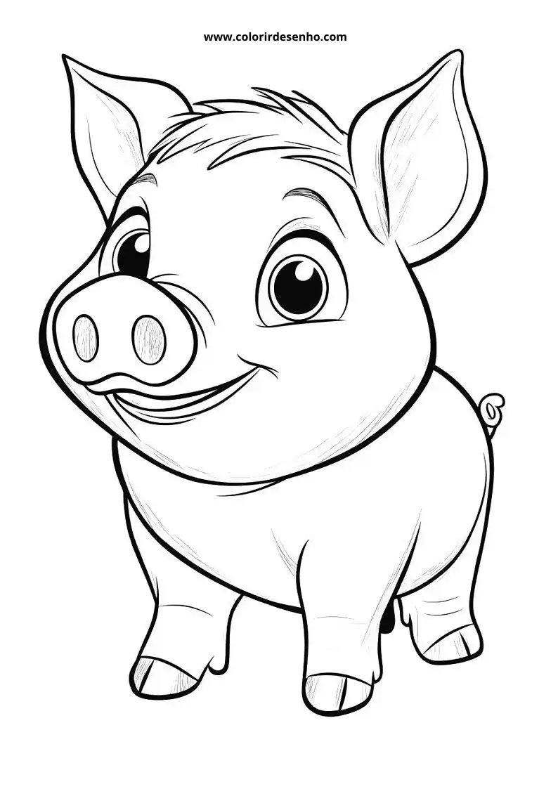 Free Printable Pig Coloring Pages in PDF 8