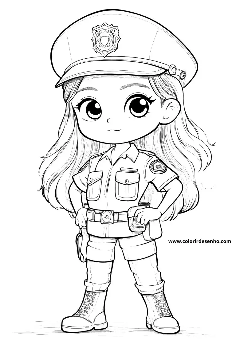 Free Printable Police Coloring Pages in PDF 10