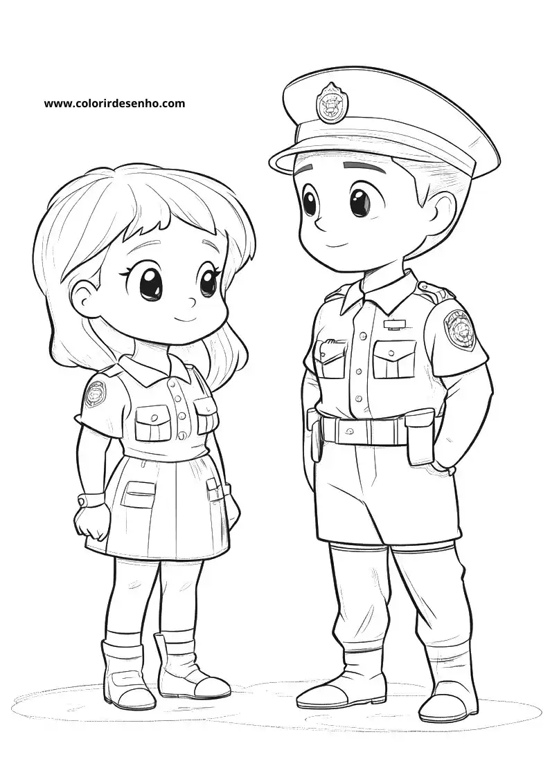 Free Printable Police Coloring Pages in PDF 11