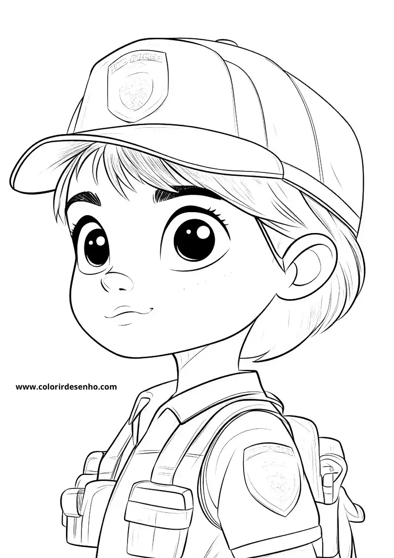 Free Printable Police Coloring Pages in PDF 12