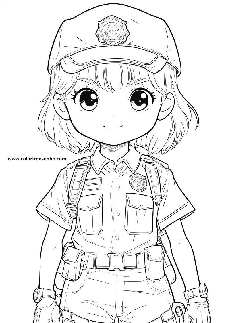Free Printable Police Coloring Pages in PDF 13