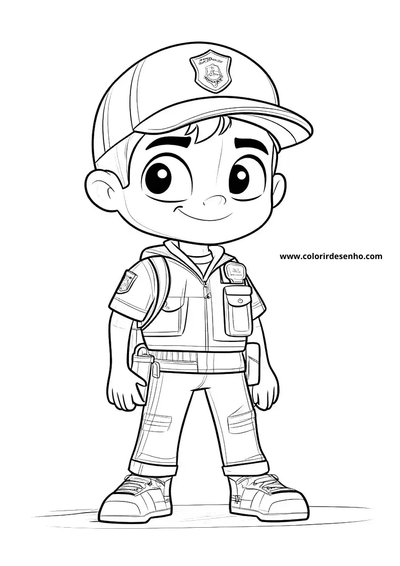 Free Printable Police Coloring Pages in PDF 2
