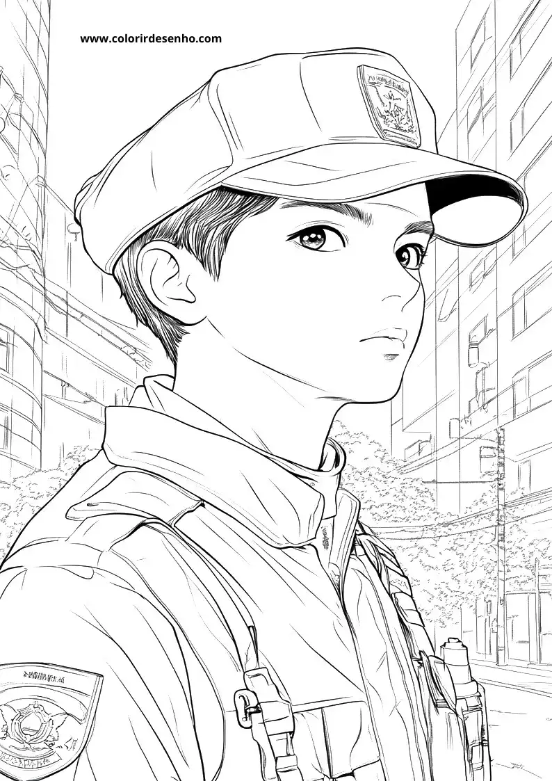 Free Printable Police Coloring Pages in PDF 5