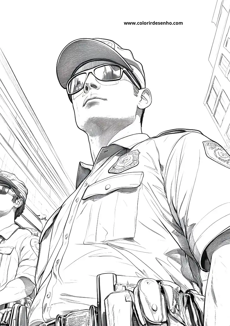 Free Printable Police Coloring Pages in PDF 7