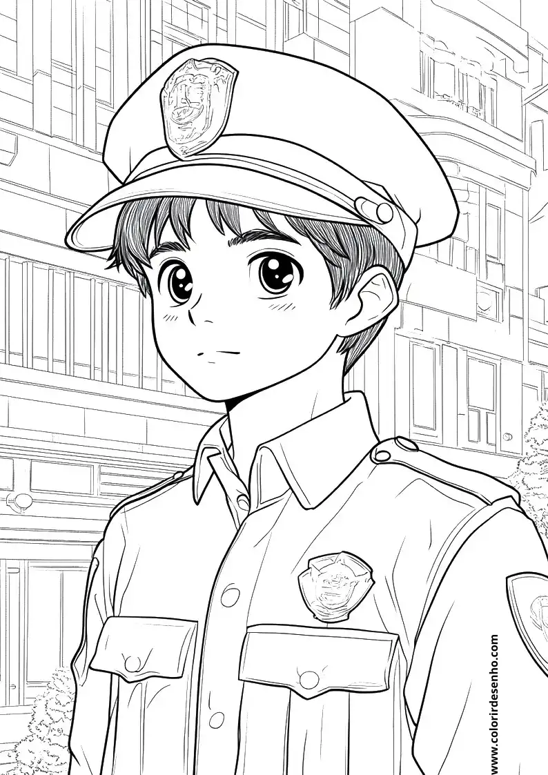 Free Printable Police Coloring Sheets 6