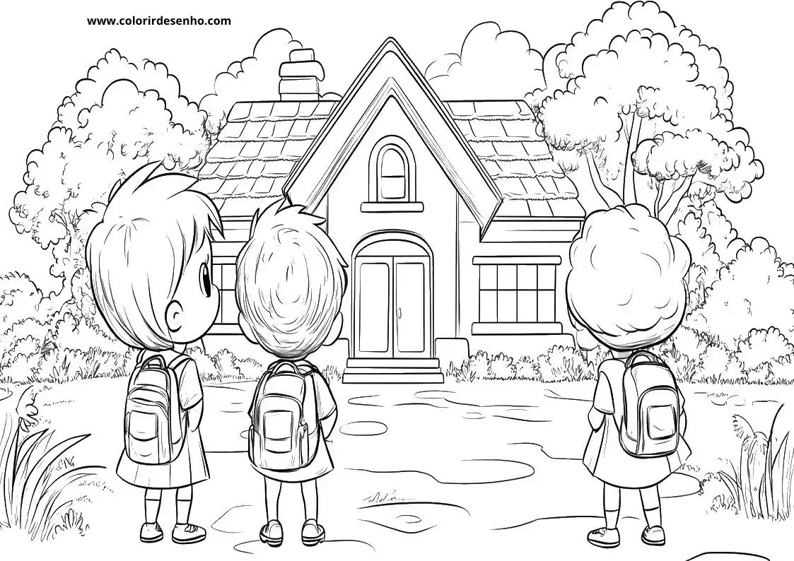 Free Printable School Coloring Pages in PDF 7