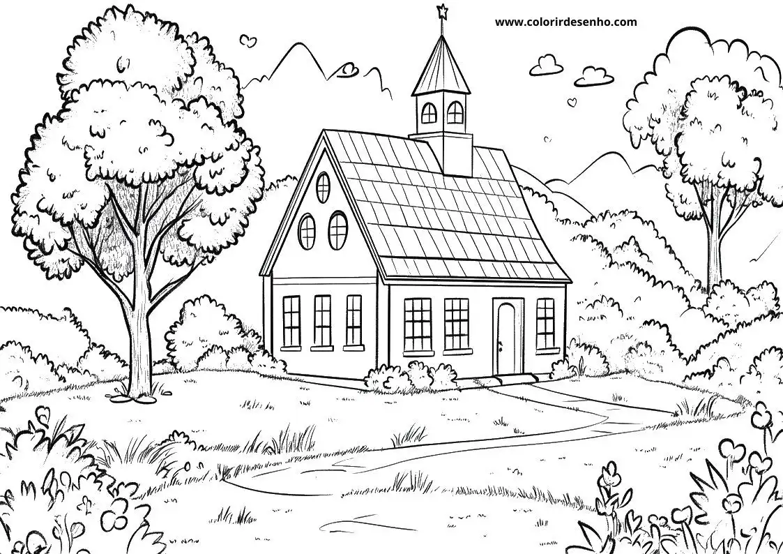 Free Printable School Coloring Sheets 9