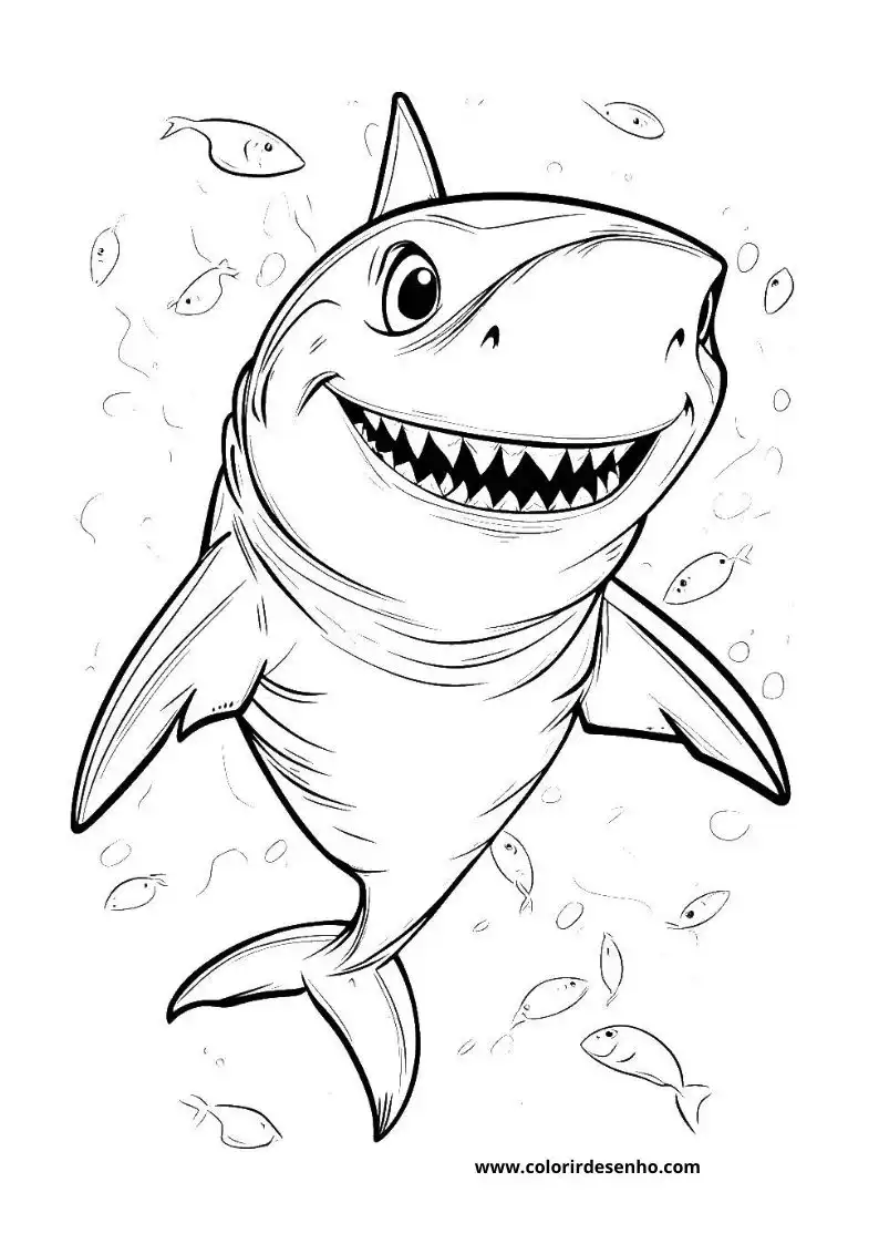 Free Printable Shark Coloring Pages in PDF 3