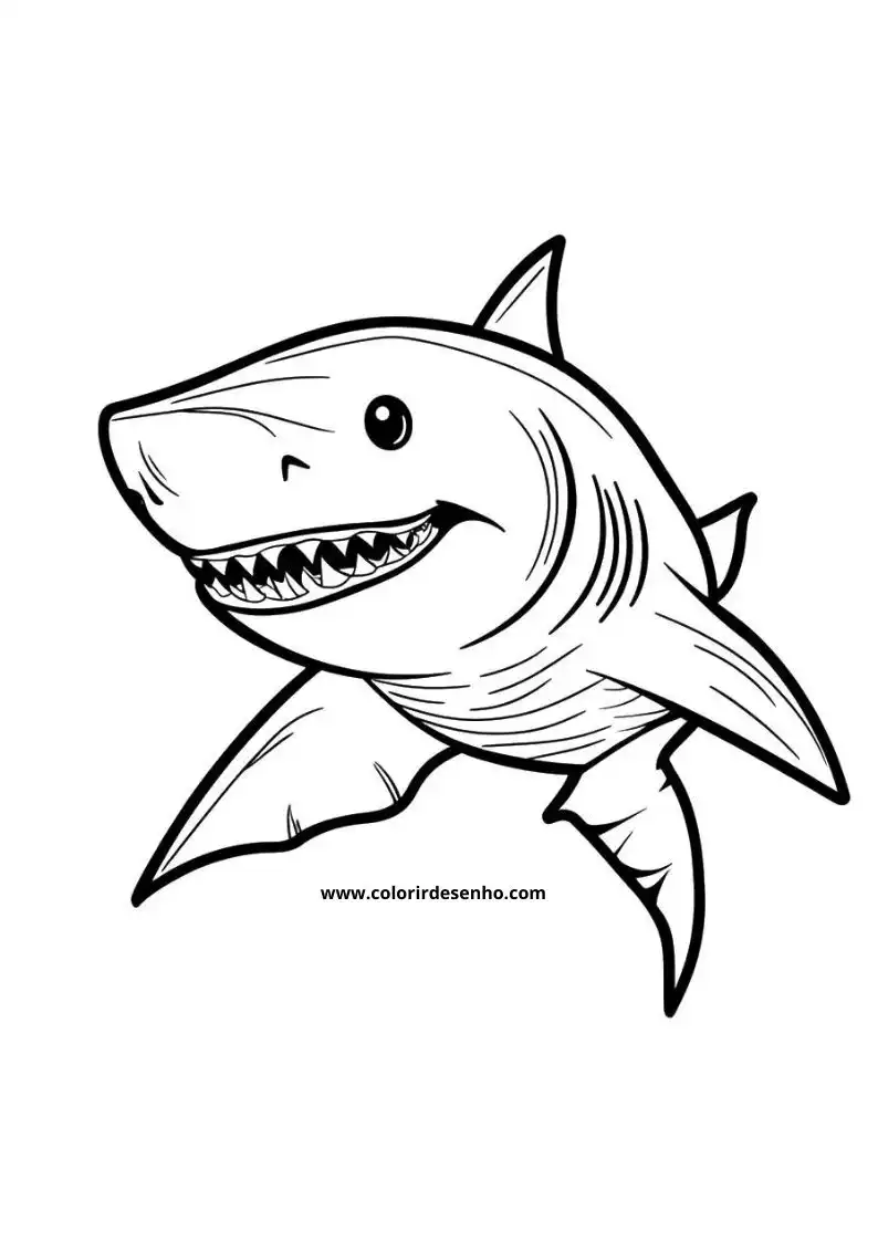 Free Printable Shark Coloring Pages in PDF 6