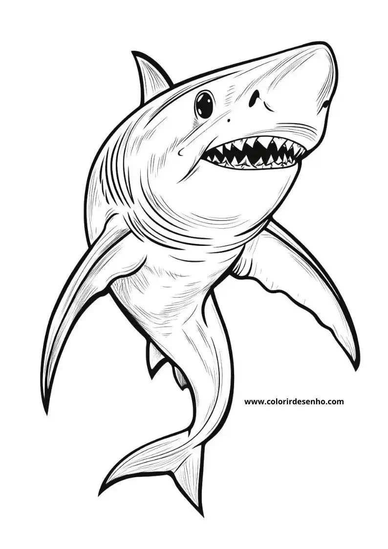 Free Printable Shark Coloring Pages in PDF 8