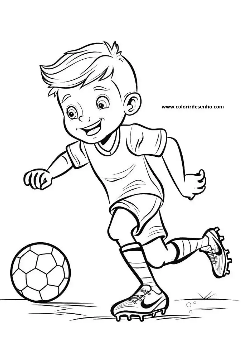 Free Printable Soccer Coloring Pages in PDF 17