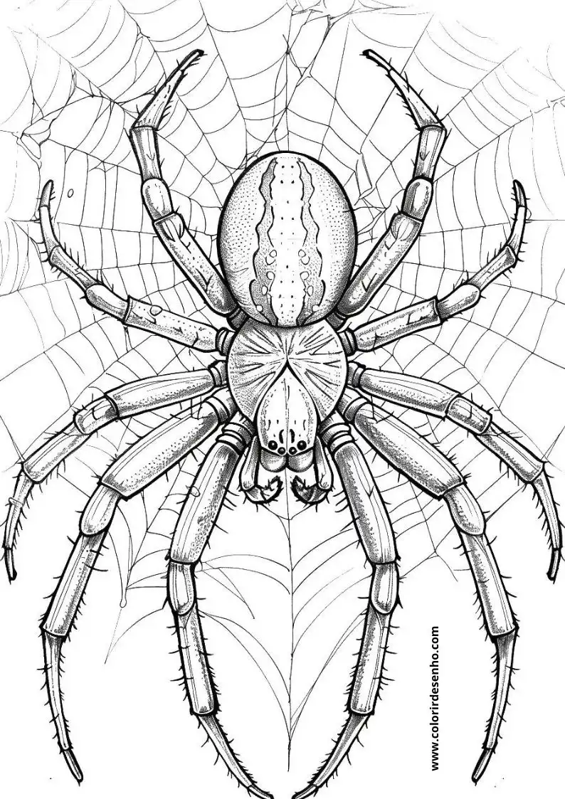 Free Printable Spider Coloring Pages in PDF 6