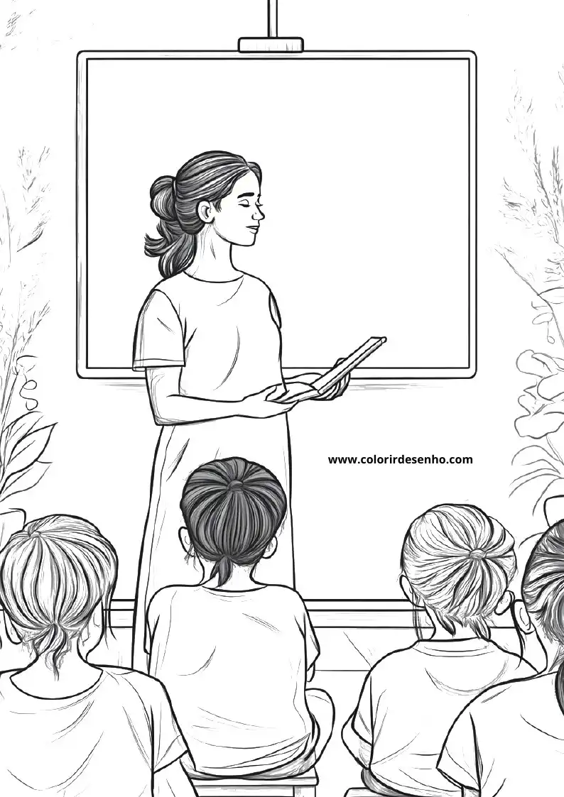 Free Printable Teacher Coloring Sheets 16