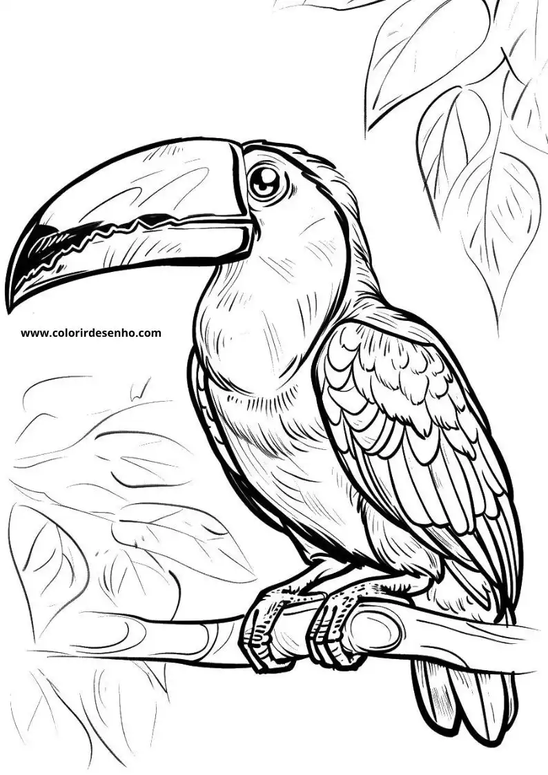 Free Printable Toucan Coloring Pages in PDF 1