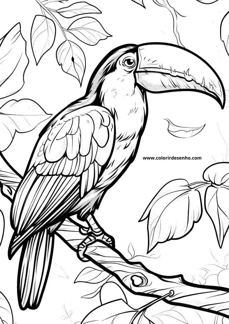 Free Printable Toucan Coloring Pages in PDF 2