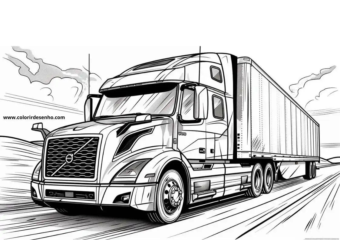 Free Printable Truck Coloring Sheets 3
