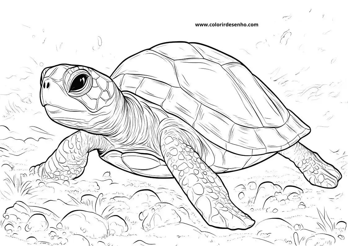 Free Printable Turtle Coloring Pages in PDF 3