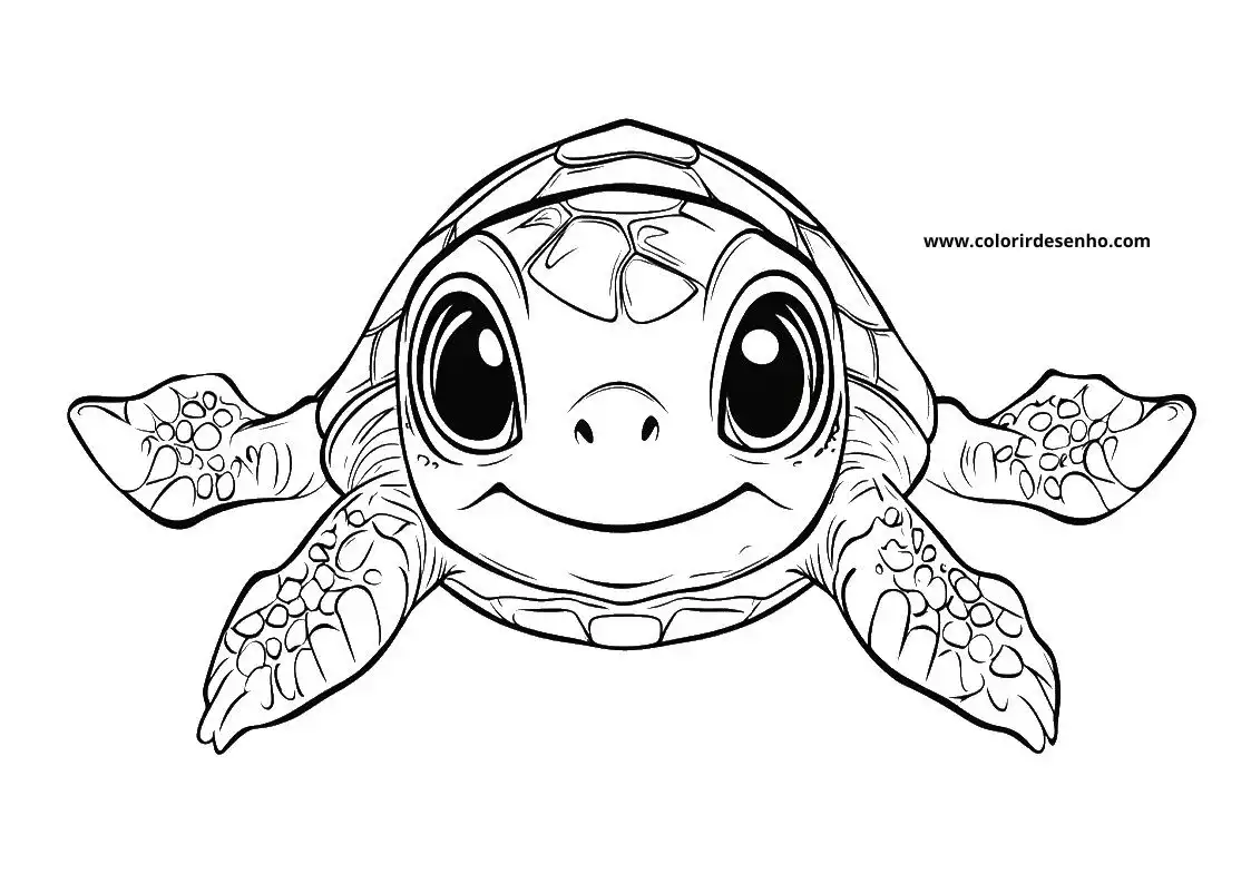 Free Printable Turtle Coloring Pages in PDF 9