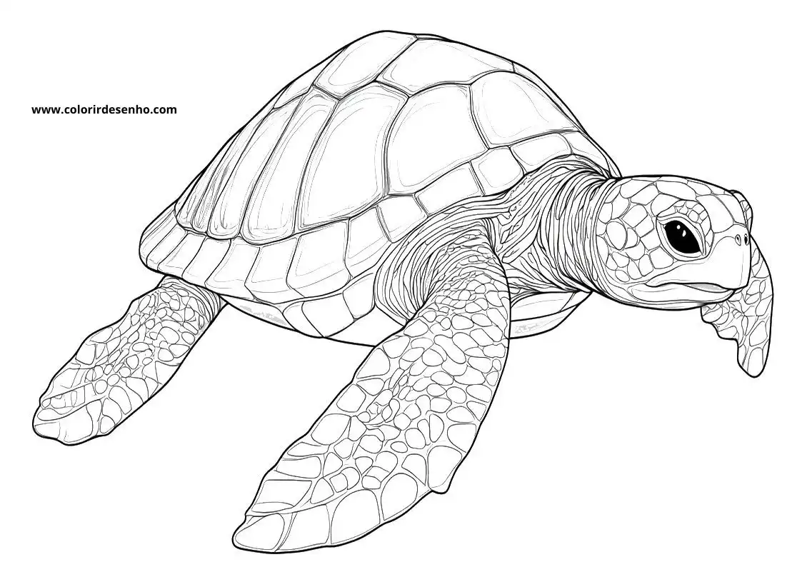 Free Printable Turtle Coloring Sheets 4