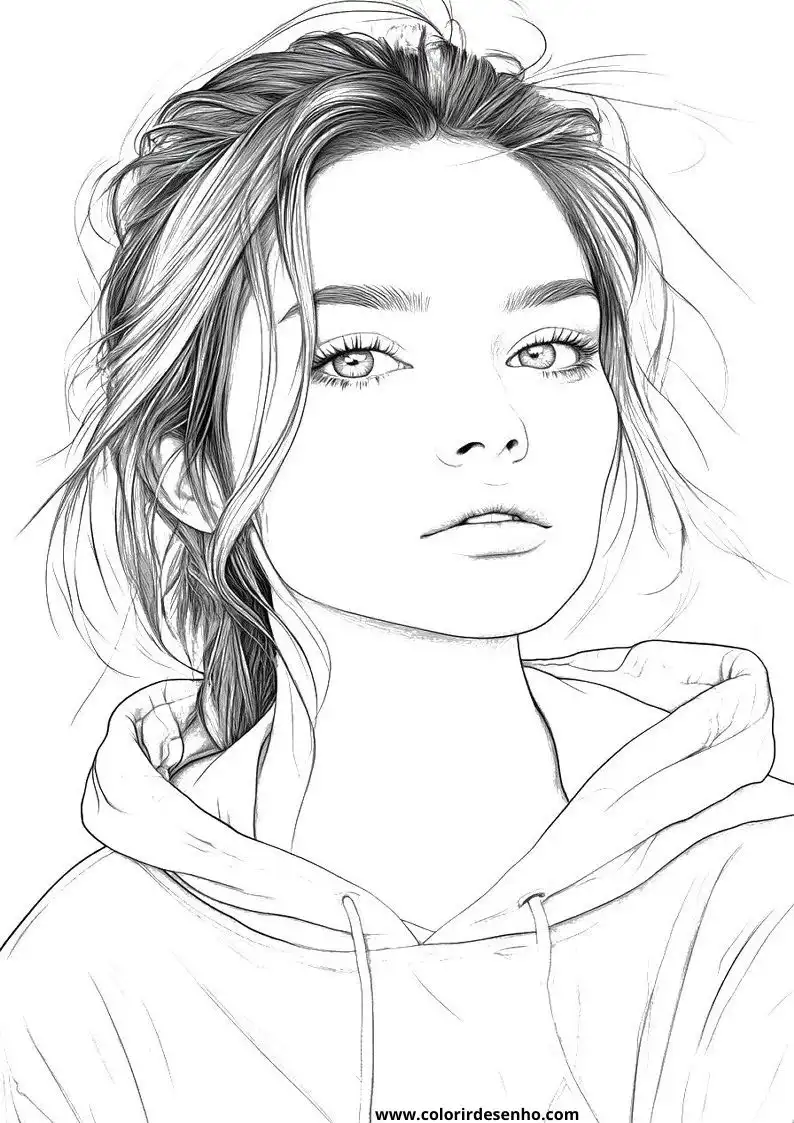Free Printable Woman Coloring Pages in PDF 1