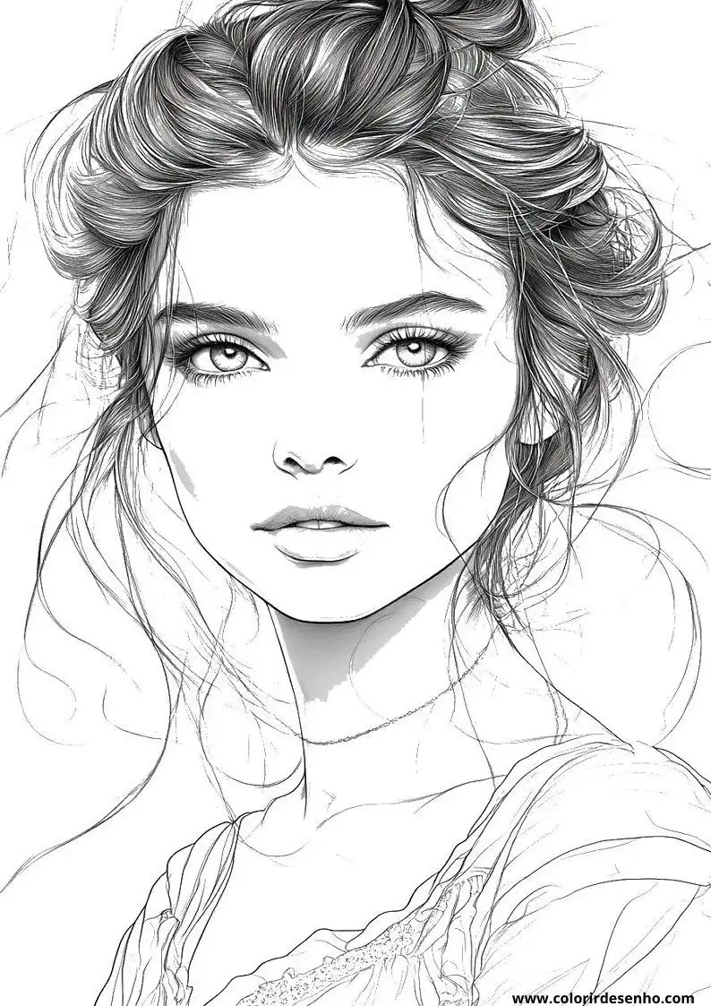 Free Printable Woman Coloring Pages in PDF 11