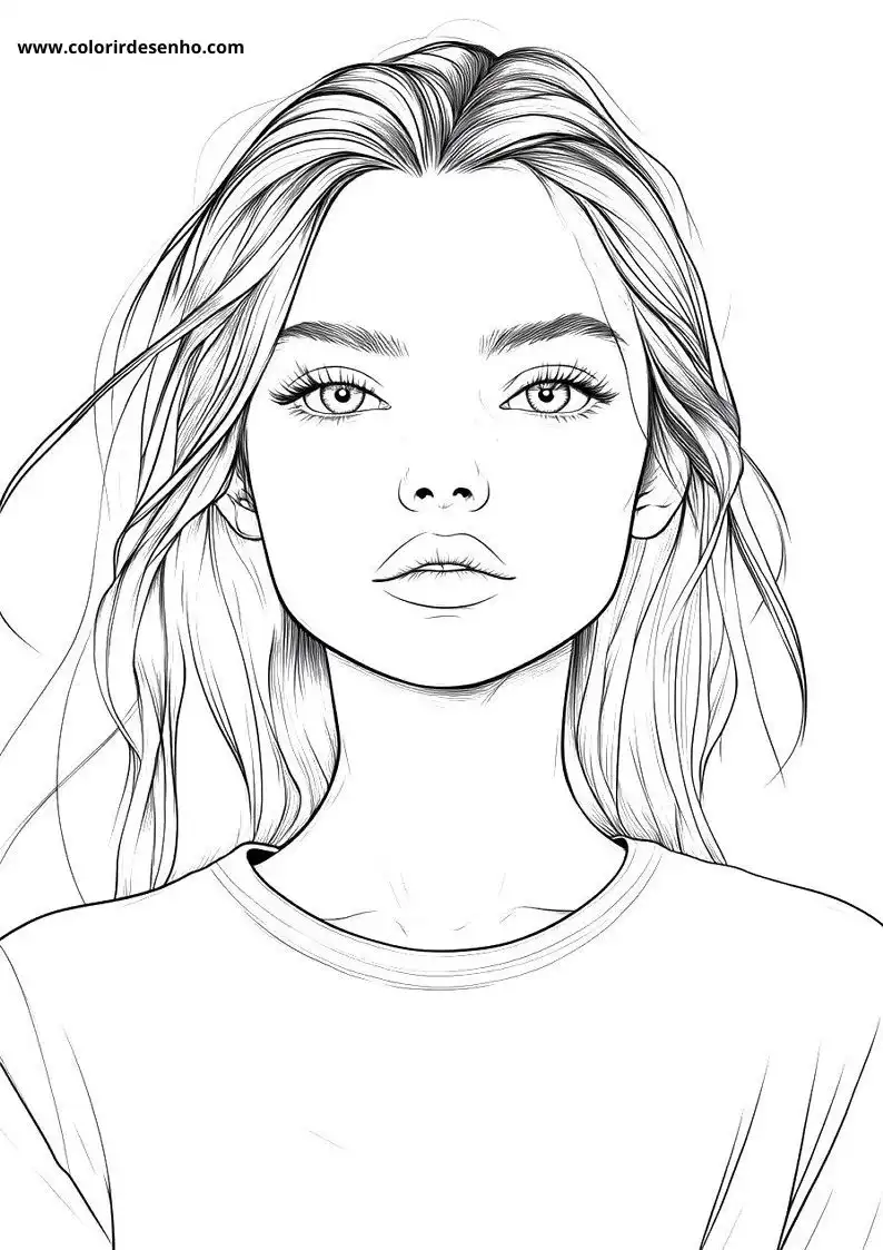 Free Printable Woman Coloring Pages in PDF 2