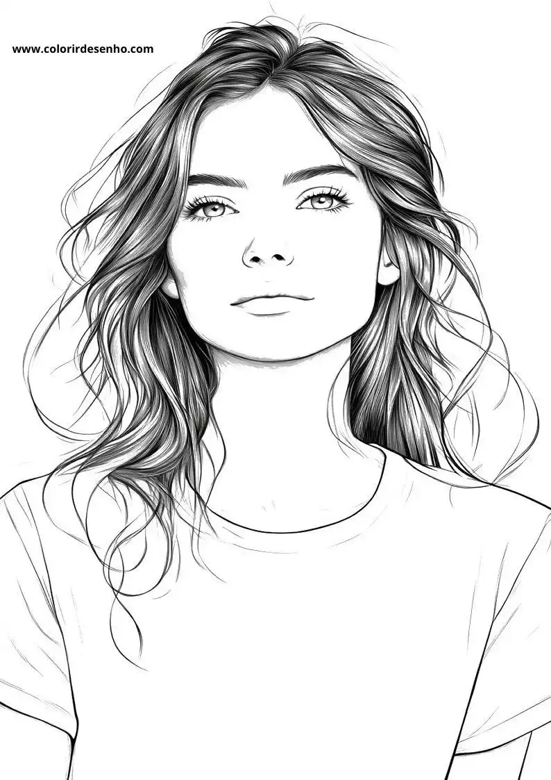 Free Printable Woman Coloring Pages in PDF 6