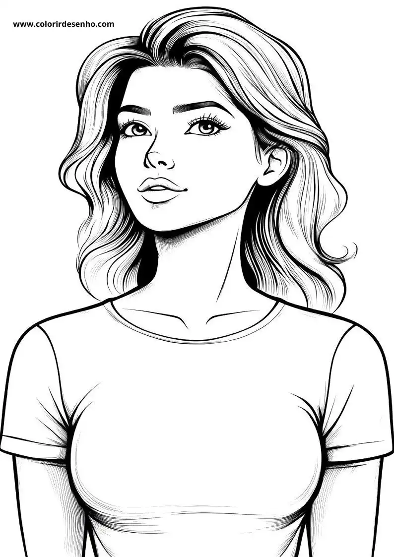 Free Printable Woman Coloring Pages in PDF 8