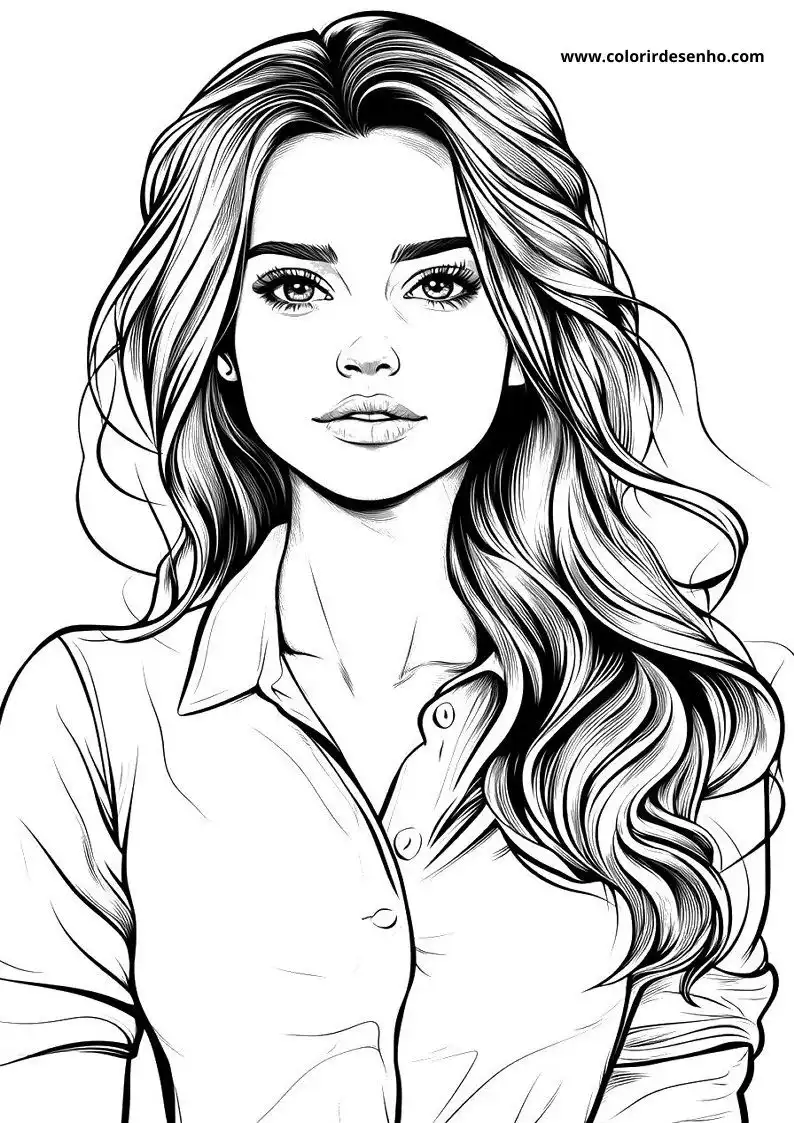 Free Printable Woman Coloring Sheets 7