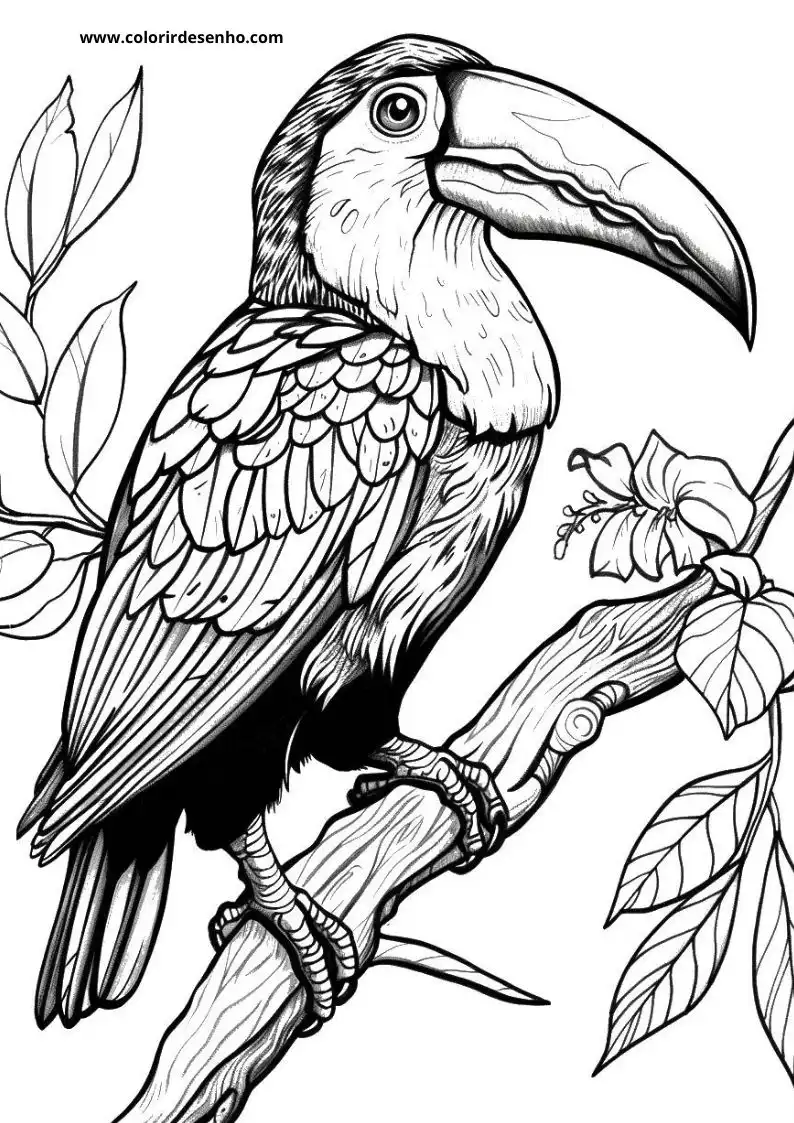 Free Toucan Coloring Pages Download 2
