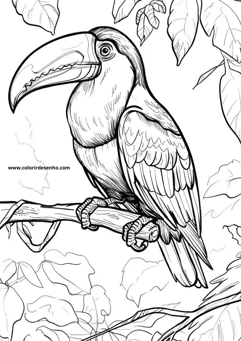 Free Toucan Coloring Pages Download 3