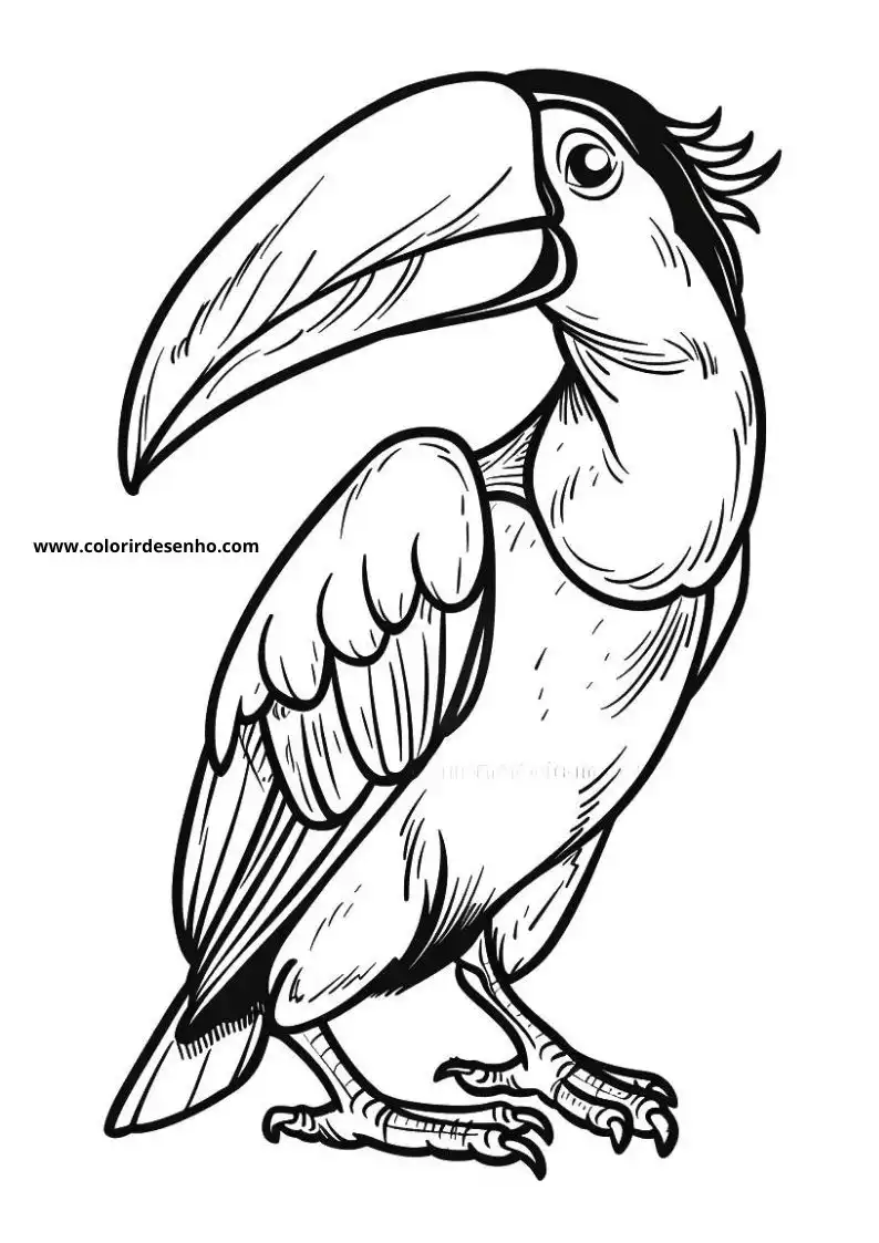 Free Toucan Coloring Pages Download 4
