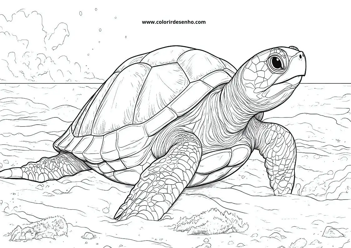 Free Turtle Coloring Pages Download 1