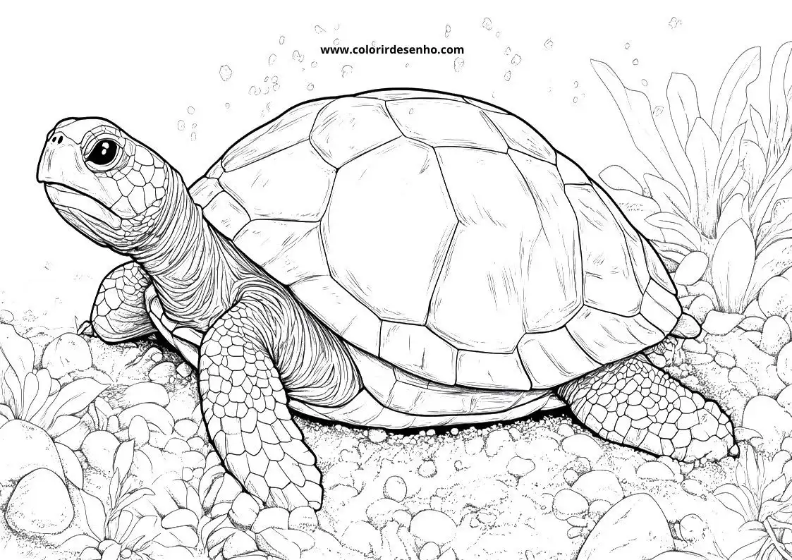Free Turtle Coloring Pages Download 3