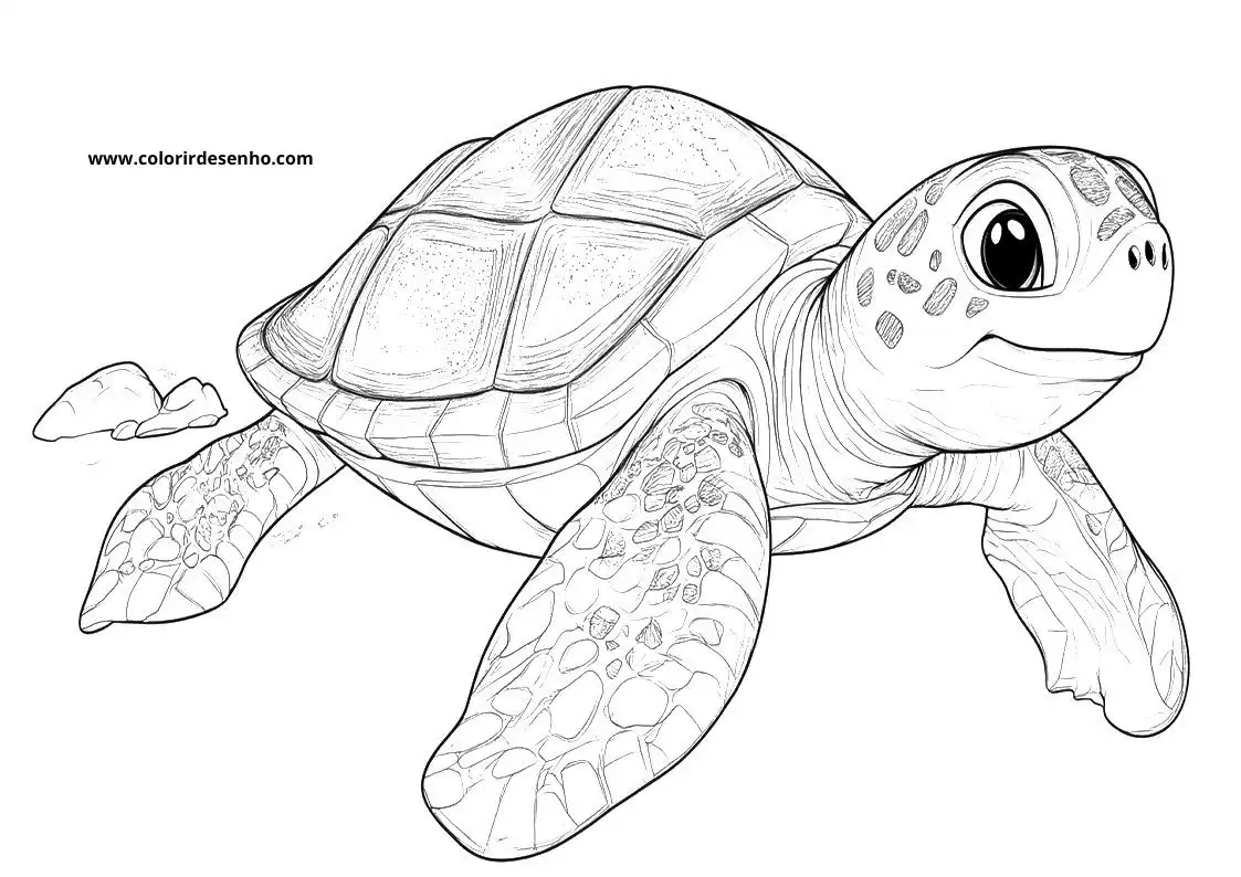 Free Turtle Coloring Pages Download 4
