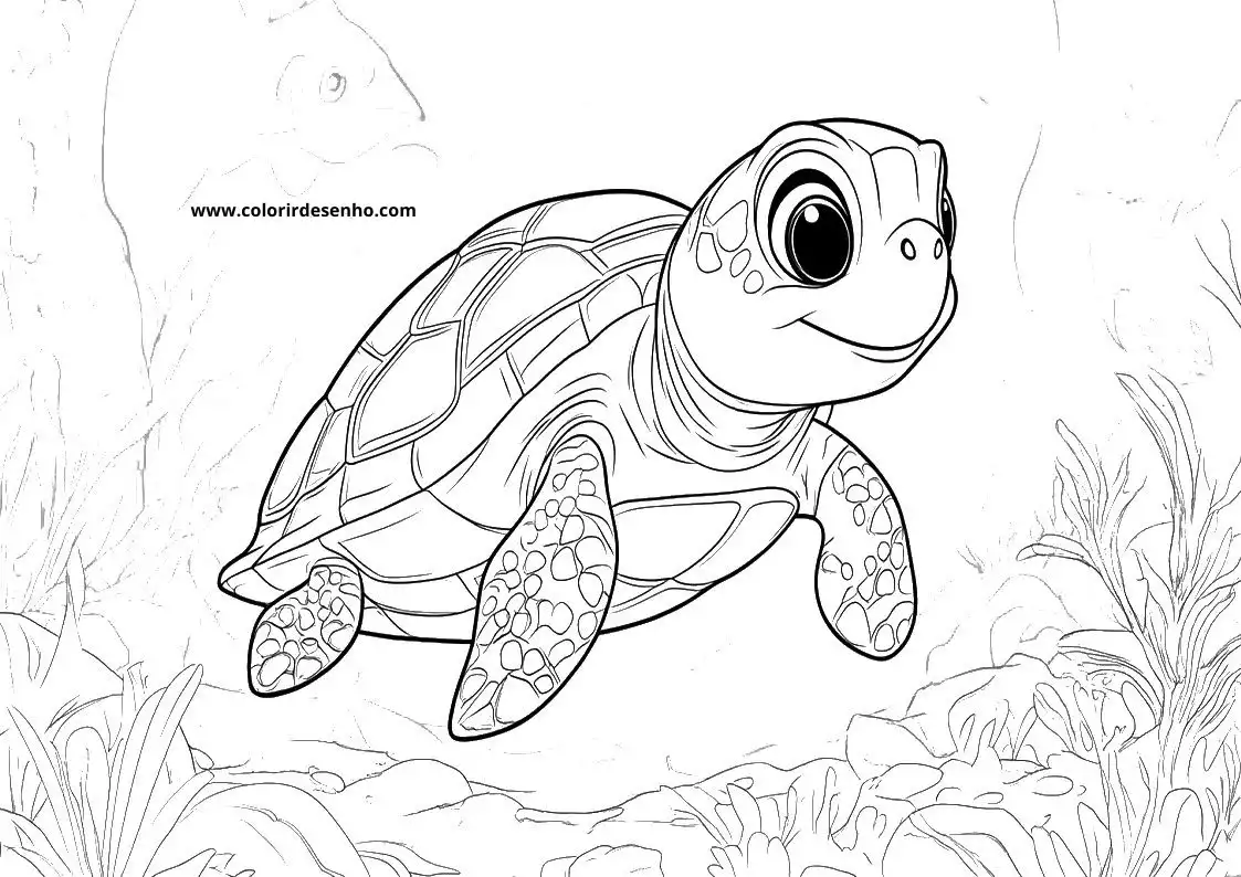 Free Turtle Coloring Pages Download 5
