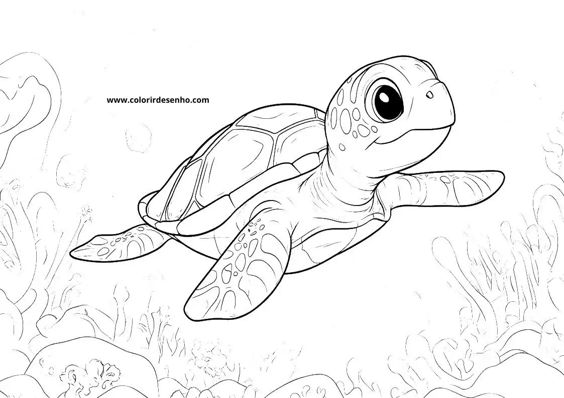 Free Turtle Coloring Pages Download 7