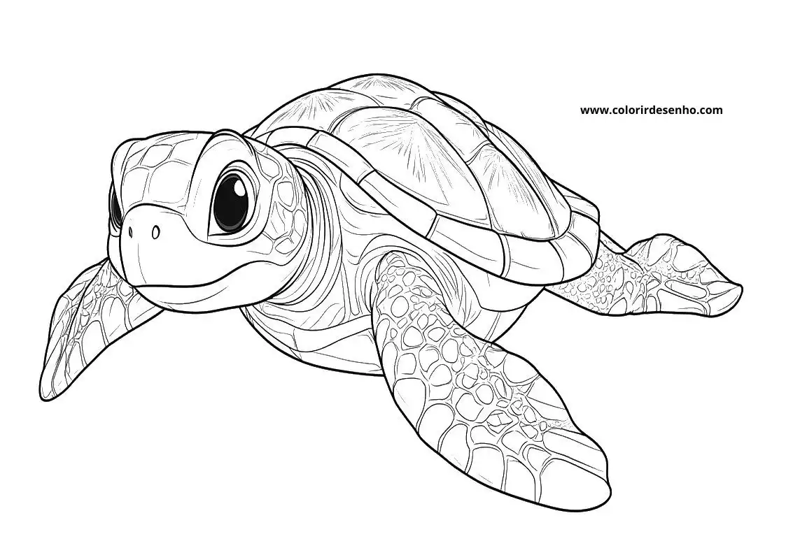 Free Turtle Coloring Pages Download 9