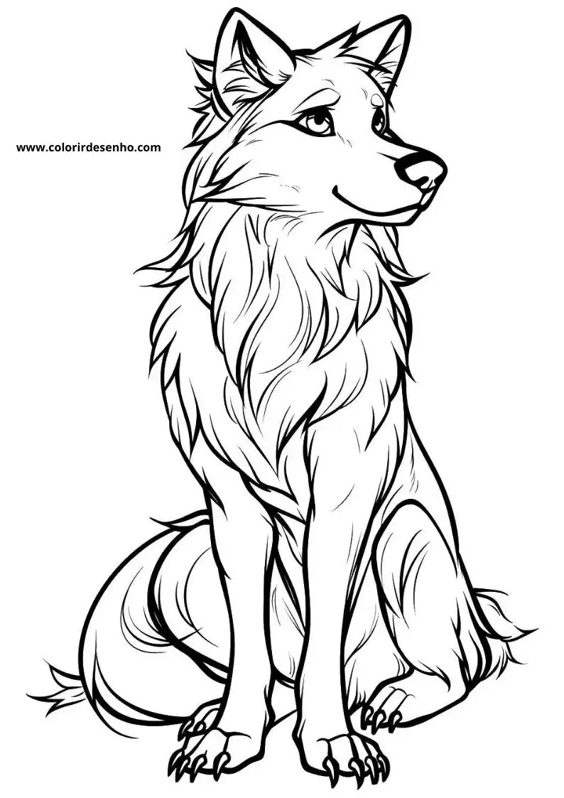 Free Wolf Coloring Pages Download 6