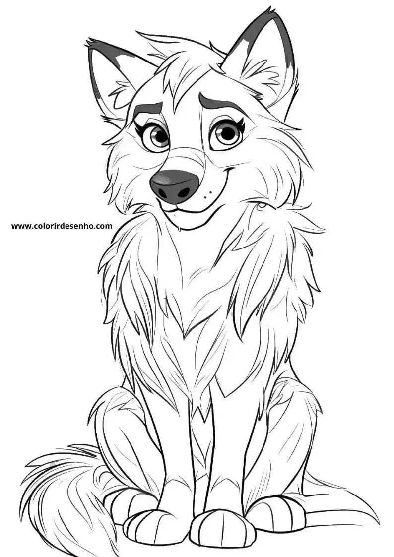 Free Wolf Coloring Pages Download 8