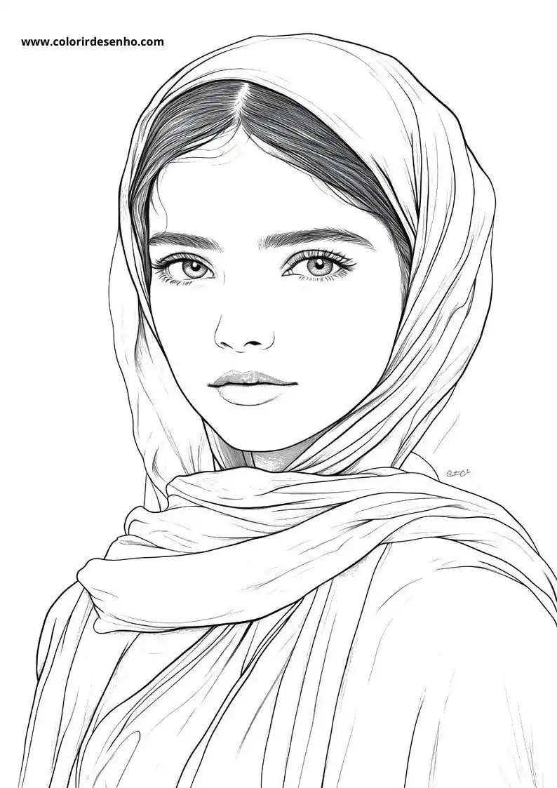 Free Woman Coloring Pages Download 10