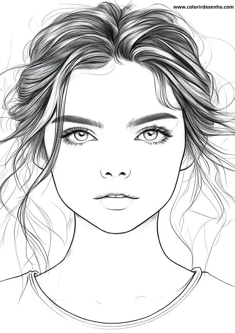 Free Woman Coloring Pages Download 12