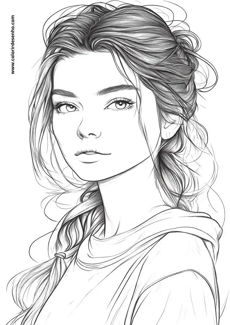 Free Woman Coloring Pages Download 2