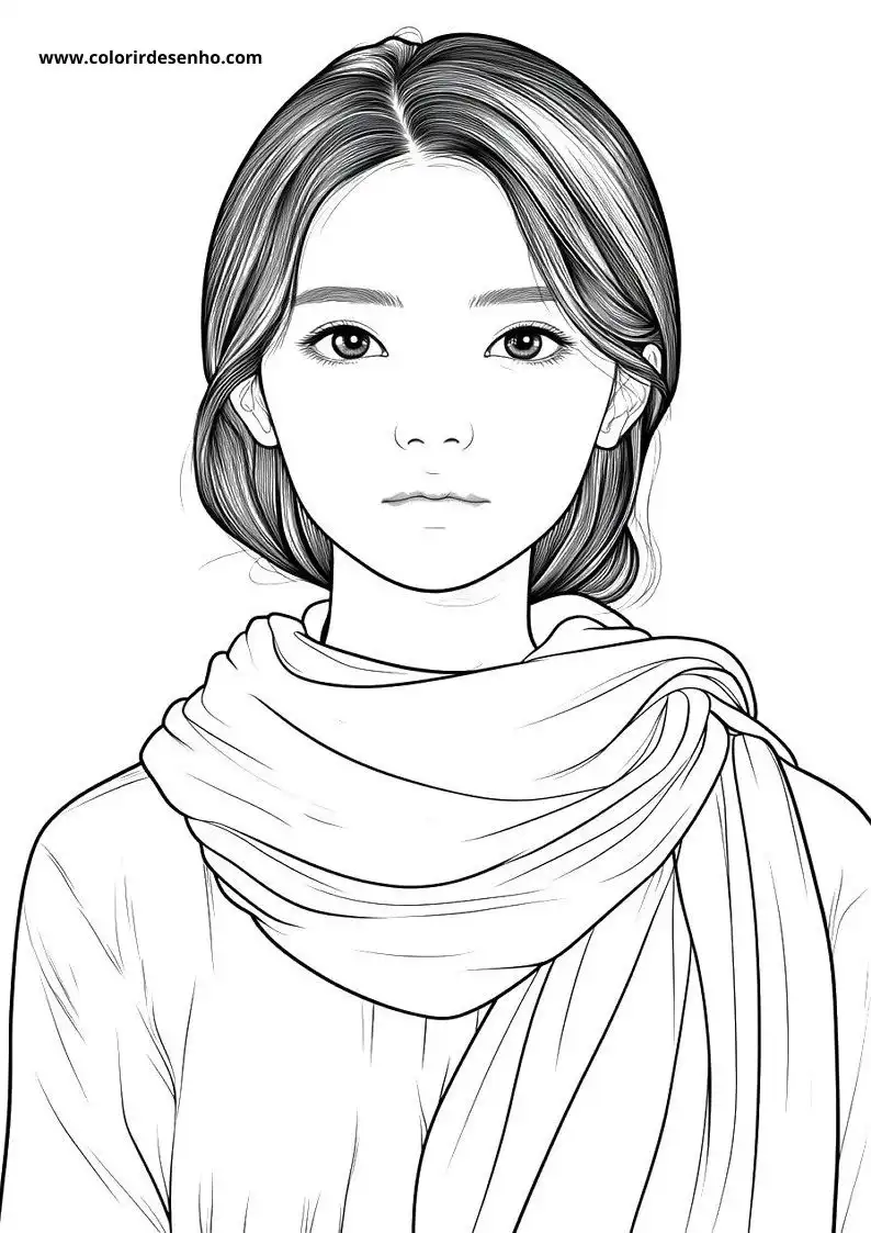 Free Woman Coloring Pages Download 5