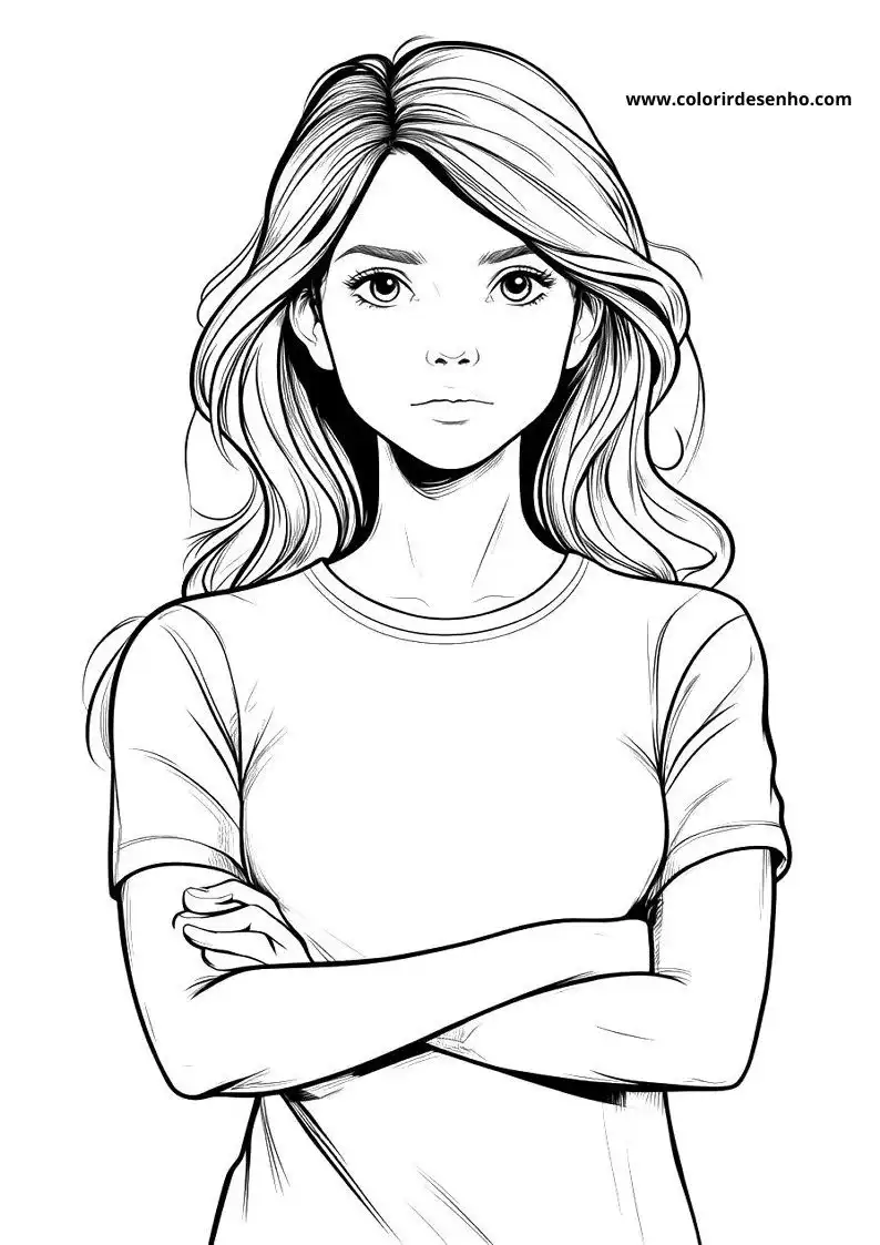 Free Woman Coloring Pages Download 6