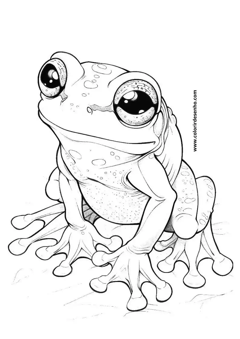 Frog Coloring Page Outline 10