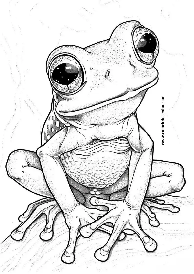 Frog Coloring Page Outline 2