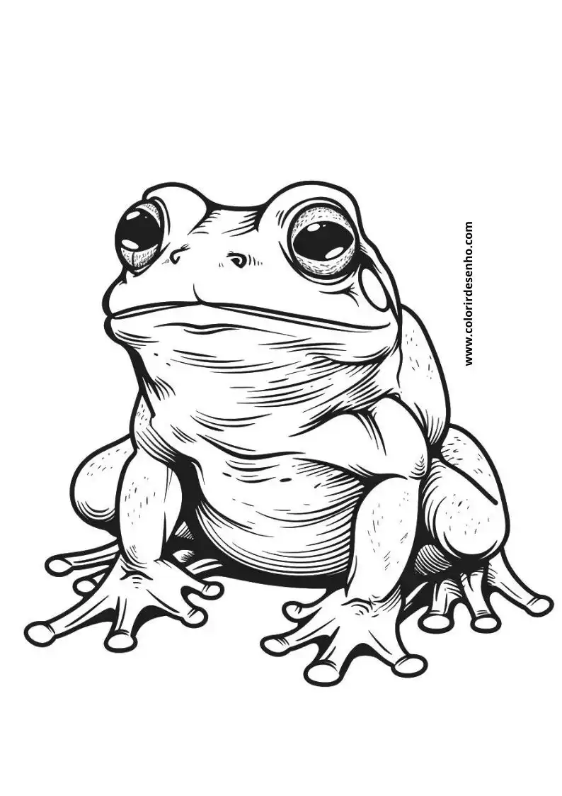 Frog Coloring Page Outline 7